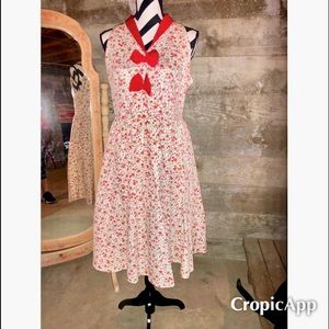 Red Flowers Dress
